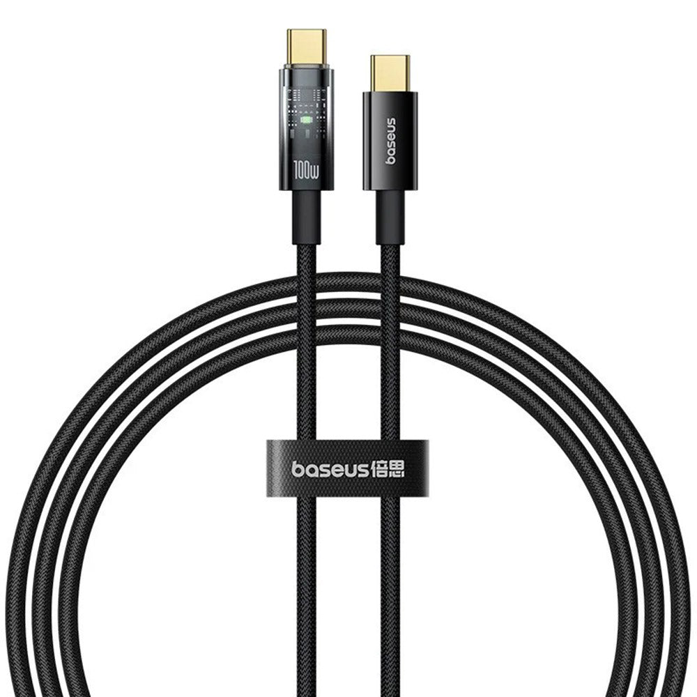 USB-C - USB-C Baseus Explorer -data- ja latauskaapeli, 100W, 2m, Musta P10319704111-00
