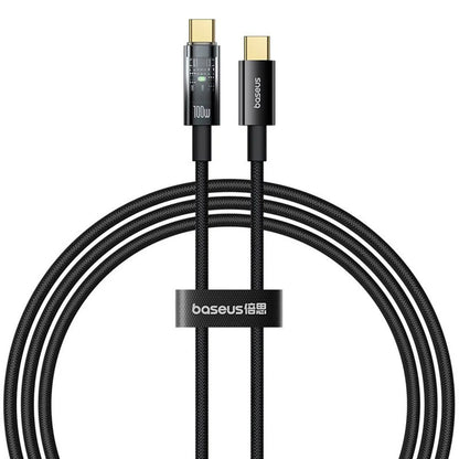 USB-C - USB-C Baseus Explorer -data- ja latauskaapeli, 100W, 2m, Musta P10319704111-00