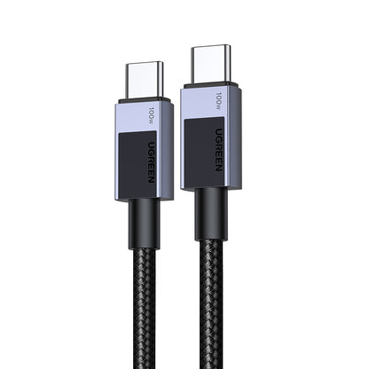 USB-C - USB-C UGREEN L512 Data- ja Latauskaapeli, 100W, 0.5m, Harmaa
