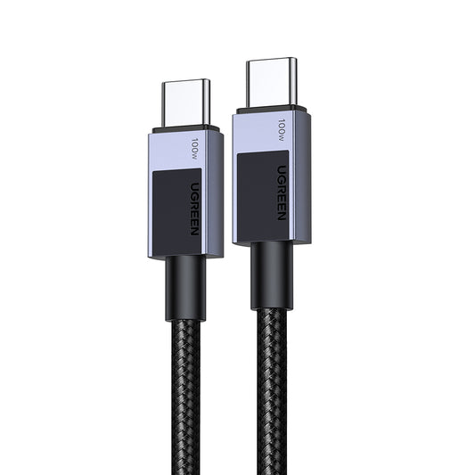 USB-C - USB-C UGREEN L512 Data- ja Latauskaapeli, 100W, 0.5m, Harmaa