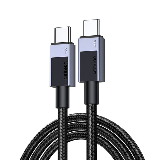 USB-C - USB-C UGREEN L512 Data- ja latauskaapeli, 100W, 3m, Harmaa