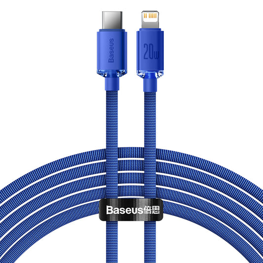 USB-C to Lightning Data and Charging Cable Baseus Crystal Shine Series, 20W, 1.2m, Blue CAJY000203