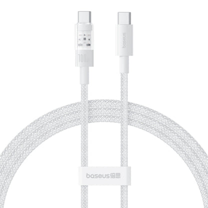 USB-C - USB-C Baseus Gem -data- ja latauskaapeli, 100W, 2m, Valkoinen P10373000211-01