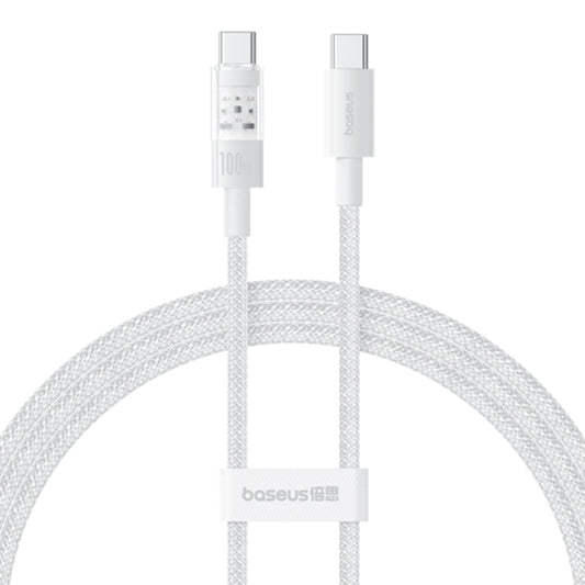 USB-C - USB-C Baseus Gem -data- ja latauskaapeli, 100W, 2m, Valkoinen P10373000211-01