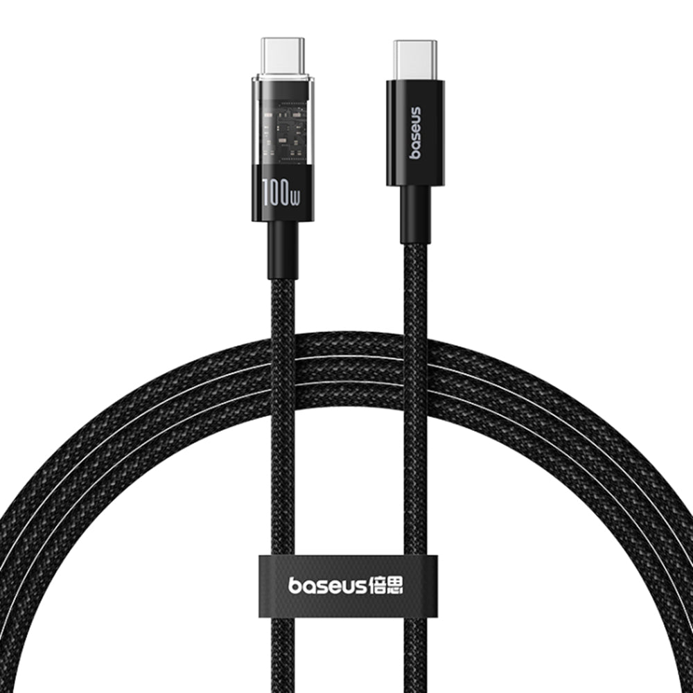 USB-C - USB-C Baseus Gem -data- ja latauskaapeli, 100W, 2m, Musta P10373000111-01