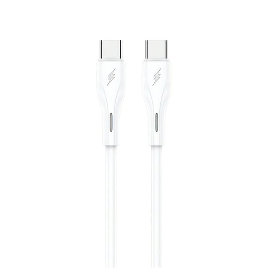 USB-C - USB-C Sendem M36C -tietojen siirto- ja latauskaapeli, 66W, 1m, valkoinen