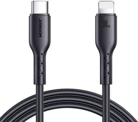 USB-C - Lightning Joyroom SA26-CL3 -data- ja latauskaapeli, 30W, 1m, Musta