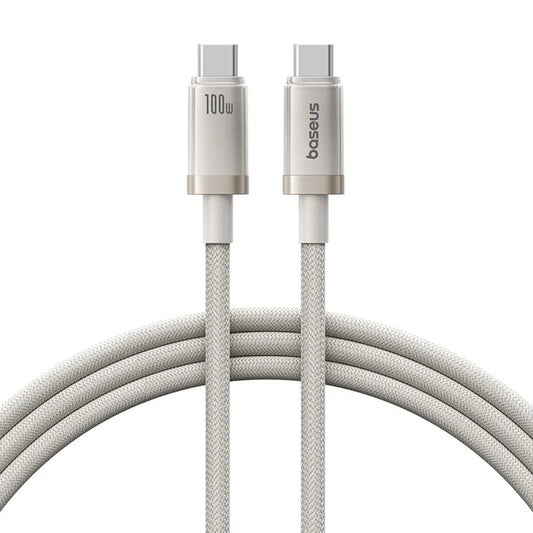 USB-C - USB-C Baseus Titanium -data- ja latauskaapeli, 100W, 1m, Hopea P10378100G21-00