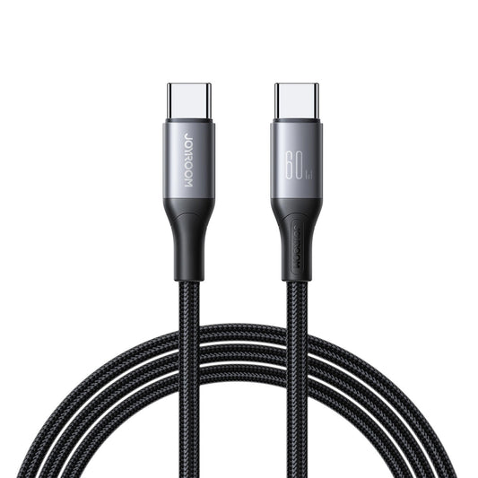 USB-C - USB-C Joyroom S-A28 Flash -data- ja latauskaapeli, 60W, 1m, Musta