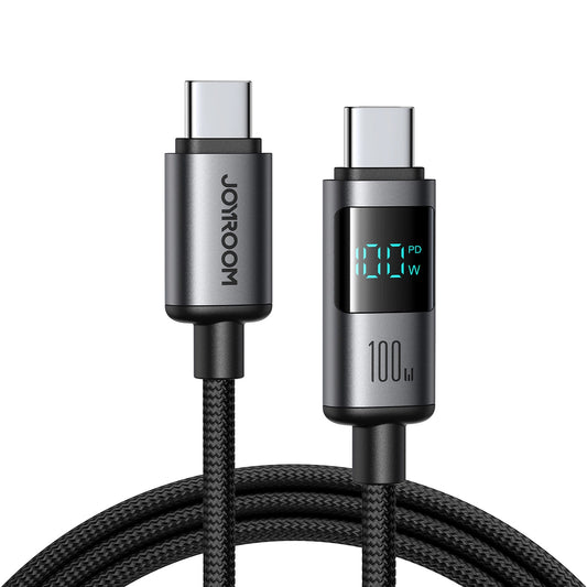 USB-C - USB-C -kaapeli ja lataus Joyroom S-A16 Pro Prism Display, 100W, 1.2m, Musta