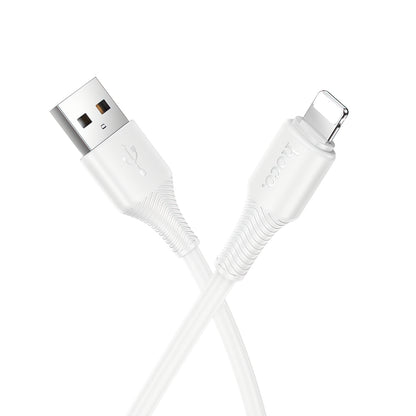 USB-A - Lightning HOCO X120 Data- ja Latauskaapeli, 18W, 1m, Valkoinen