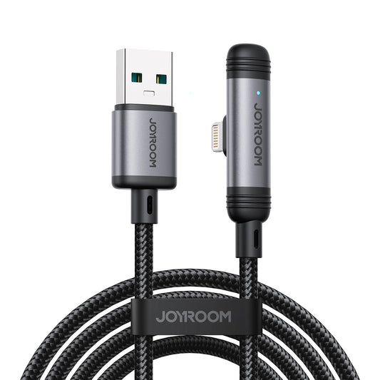 USB-A - USB-C Joyroom S-A56 EnjoyX Angled -data- ja latauskaapeli, 20W, 1.2m, Musta