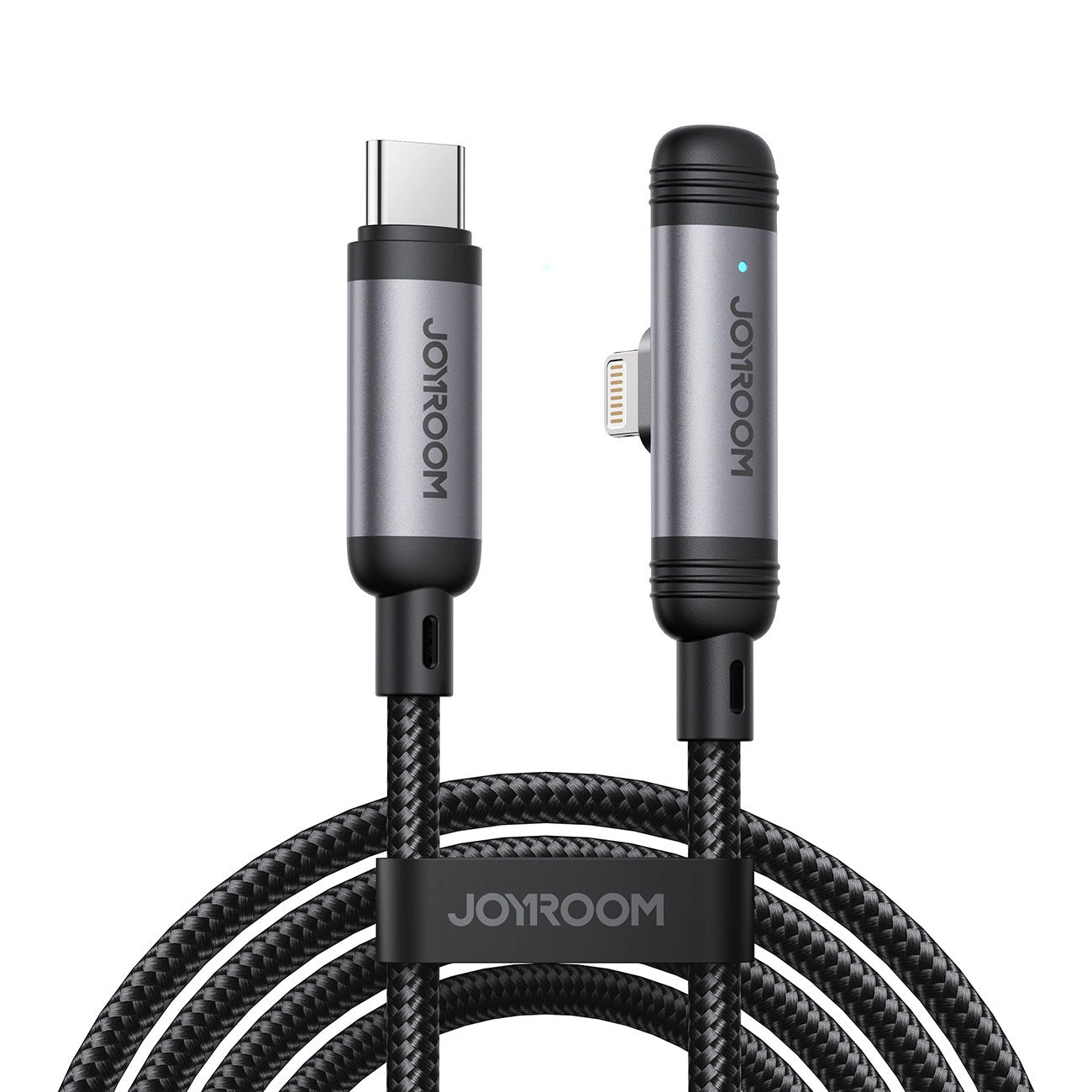 USB-C - Lightning Joyroom S-A56 EnjoyX Angled -data- ja latauskaapeli, 30W, 1.2m, Musta