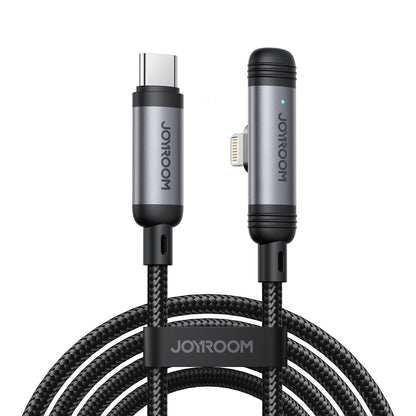 USB-C - Lightning Joyroom S-A56 EnjoyX Angled -data- ja latauskaapeli, 30W, 1.2m, Musta