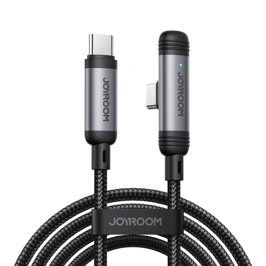 USB-C - USB-C -data- ja latauskaapeli Joyroom S-A56 EnjoyX Angled, 60W, 1.2m, Musta
