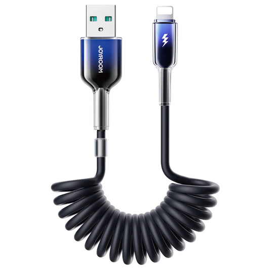 Data- ja latauskaapeli USB-A - Lightning Joyroom S-A43 Crystal, 18W, 1.5m, Musta