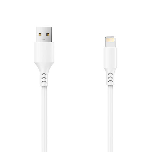 Setty USB-A - Lightning -lataus- ja tiedonsiirtokaapeli, 18W, 1m, Valkoinen