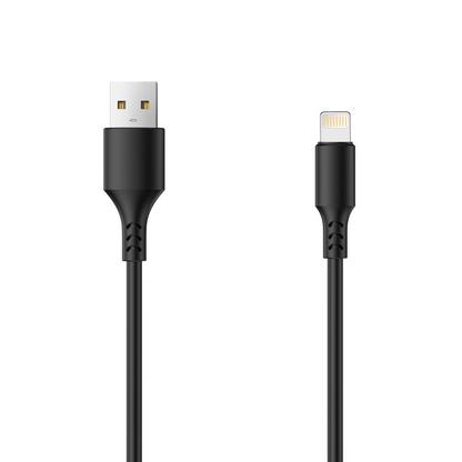 Setty USB-A to Lightning Data and Charging Cable, 18W, 1m, Black