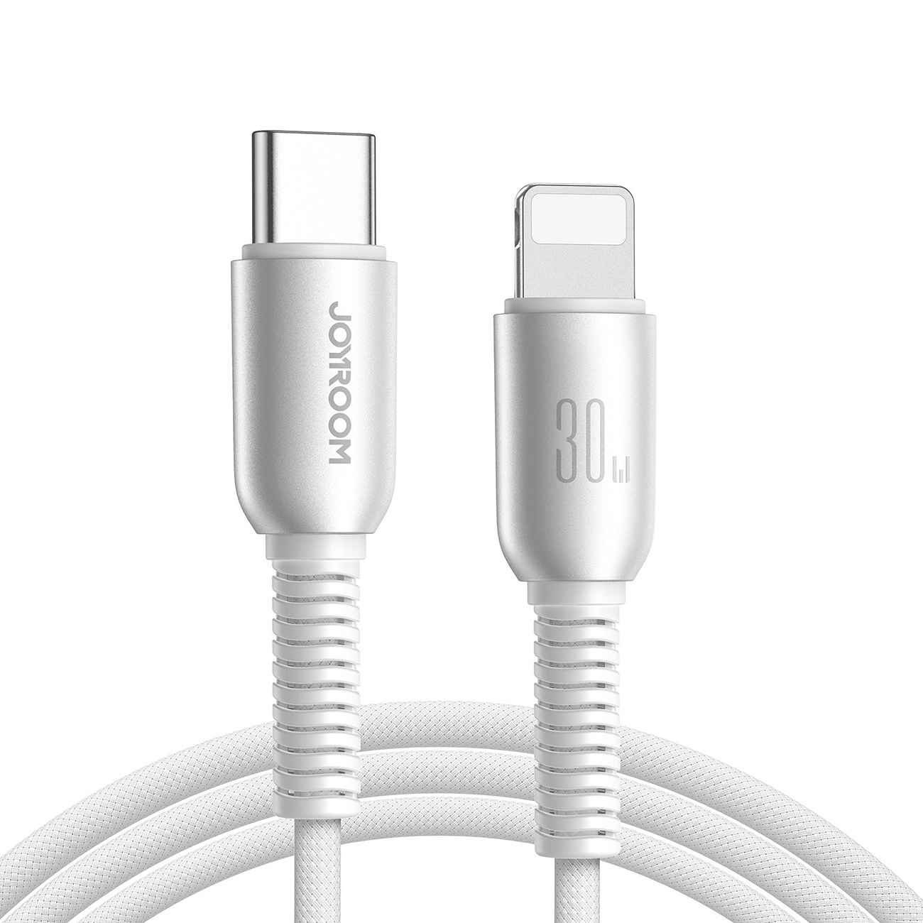USB-C - Lightning Joyroom S-A51 -data- ja latauskaapeli, 30W, 1.2m, Harmaa