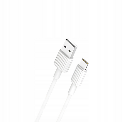 USB-A - USB-C -lataus- ja tiedonsiirtokaapeli XO Design NB156, 60W, 1m, Valkoinen