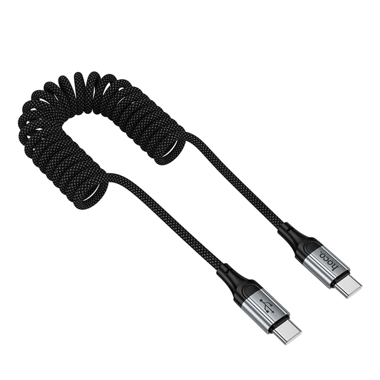 USB-C - USB-C HOCO X121 -kaapeli, 60W, 1.5m, Musta