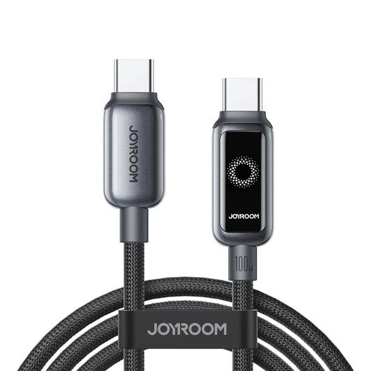 USB-C - USB-C Joyroom S-A55 StarFlight Display -kaapeli, 100W, 1.2m, Musta