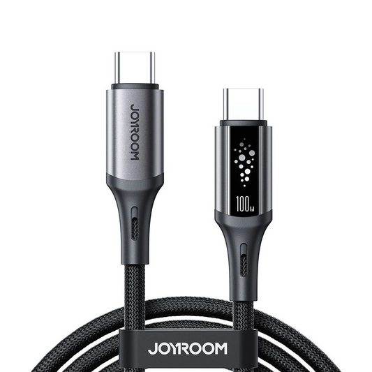 USB-C - USB-C -kaapeli ja lataus Joyroom S-A60 StarTalk, 100W, 1.2m, Musta