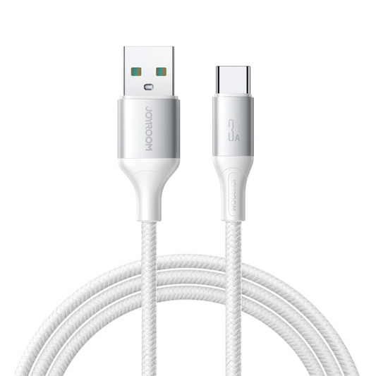 USB-A - USB-C Joyroom S-A28 Flash -data- ja latauskaapeli, 18W, 1m, Valkoinen