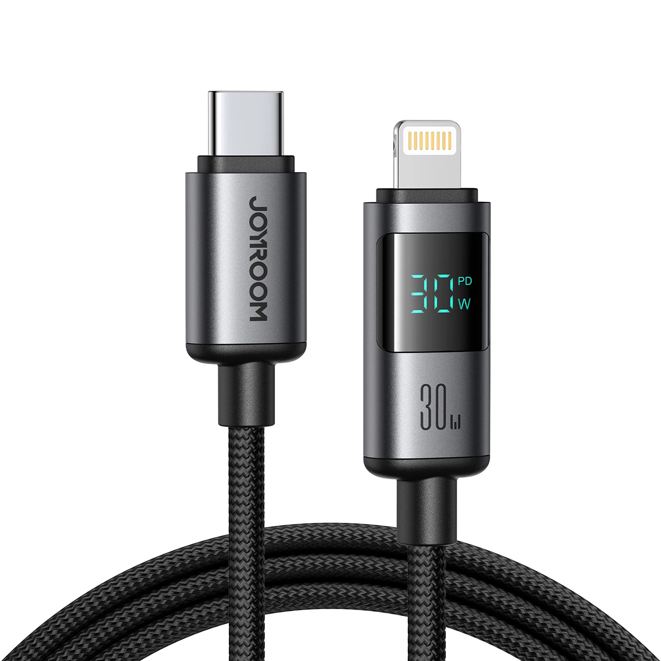USB-C - Lightning Joyroom S-A16 Pro Prism Display -kaapeli, 30W, 1.2m, Musta