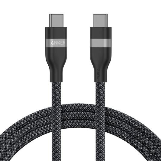 USB-C - USB-C Anker -data- ja latauskaapeli, 240W, 1.8m, Musta A82E2H12