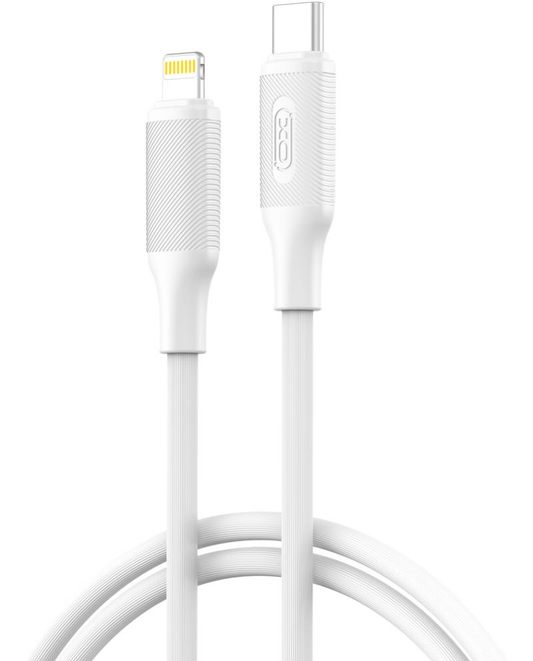 USB-C - Lightning -data- ja latauskaapeli XO Design NB-Q265A, 27W, 1m, Valkoinen