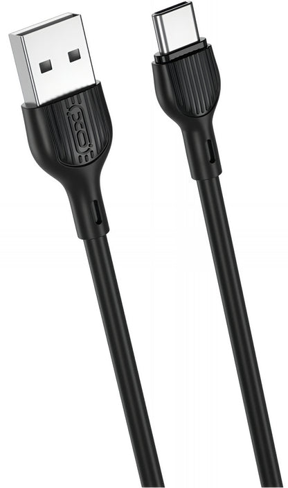 USB-A - USB-C -data- ja latauskaapeli XO Design NB200, 10W, 1m, Musta