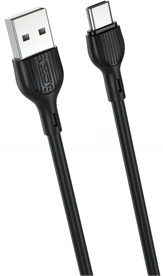 USB-A - USB-C -data- ja latauskaapeli XO Design NB200, 10W, 1m, Musta