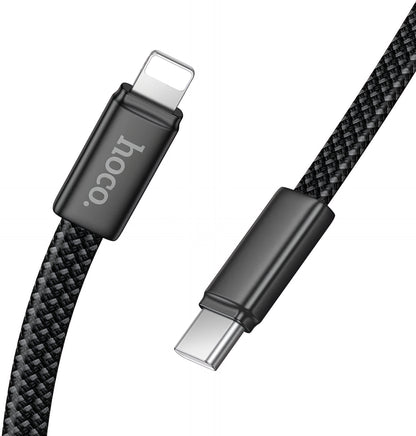 USB-C - Lightning HOCO X125 -data- ja latauskaapeli, 30W, 1m, Musta