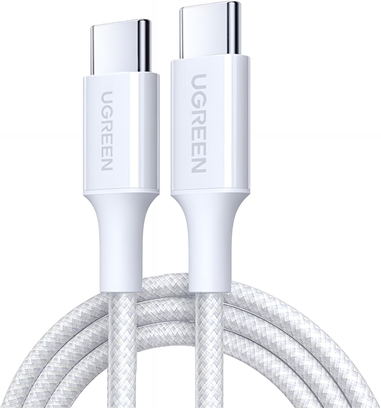 USB-C - USB-C UGREEN L501 Data- ja latauskaapeli, 60W, 2m, Valkoinen