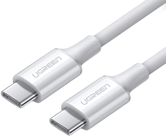 USB-C - USB-C UGREEN US300 Data- ja latauskaapeli, 100W, 2m, Valkoinen