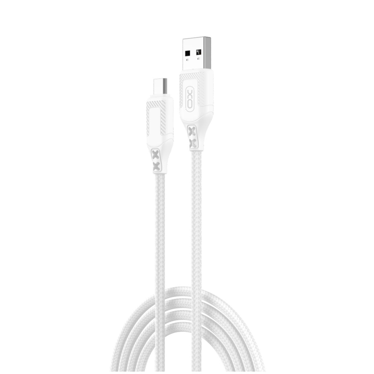 USB-A - microUSB -lataus- ja tiedonsiirtokaapeli XO Design NB235, 18W, 1m, Valkoinen