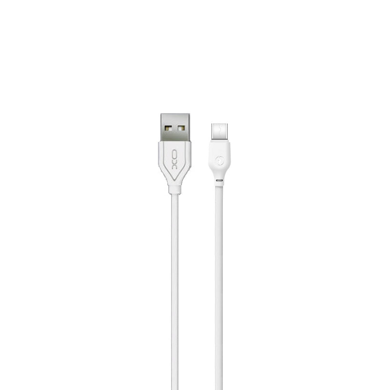 USB-A - USB-C -lataus- ja tiedonsiirtokaapeli XO Design NB103, 18W, 2m, Valkoinen