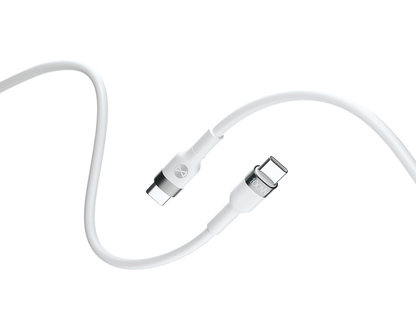 USB-C - USB-C Forever Flexible -data- ja latauskaapeli, 100W, 2m, Valkoinen