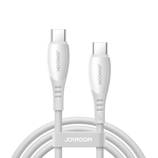 USB-C - USB-C -data- ja latauskaapeli Joyroom S-A59 Vibrant, 60W, 1.2m, Valkoinen