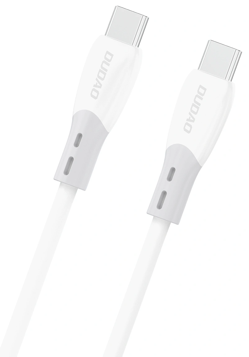 USB-C - USB-C Dudao L25SC Data- ja Latauskaapeli, 60W, 2m, Valkoinen