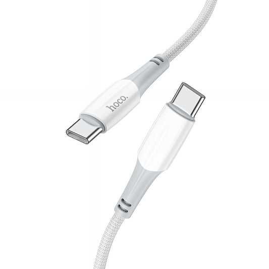 USB-C - USB-C HOCO X70 Data- ja latauskaapeli, 60W, 1m, Valkoinen