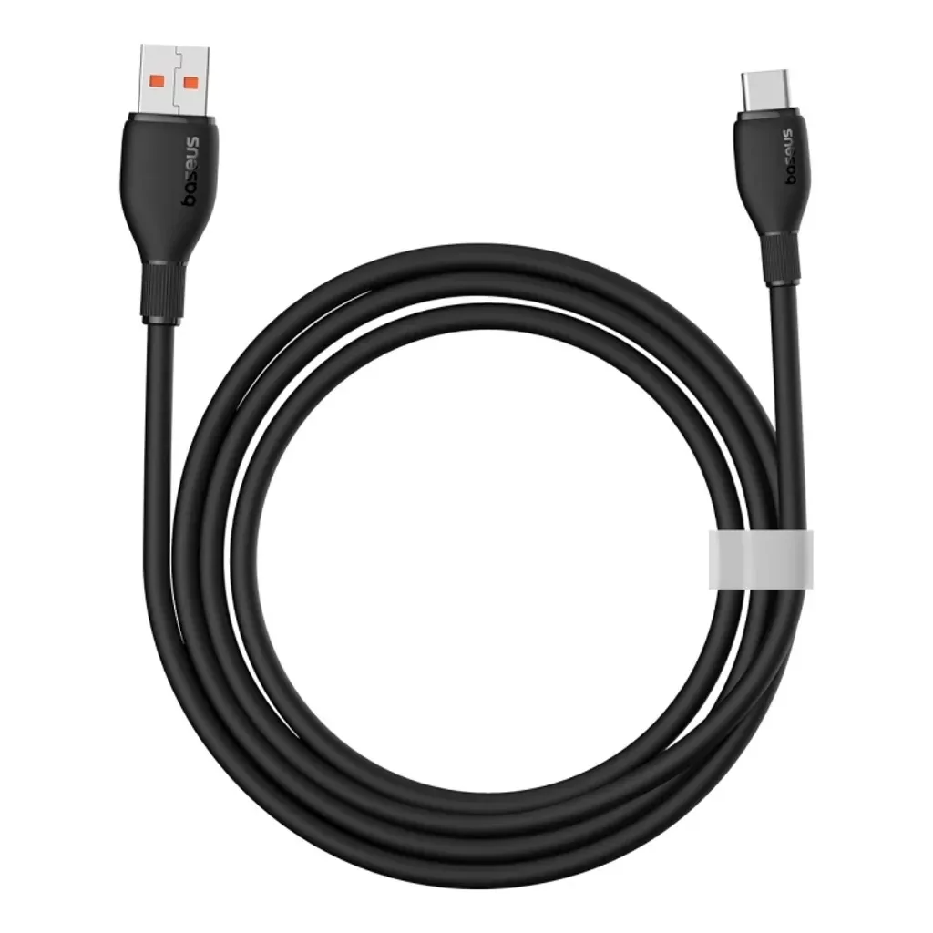 Baseus Pudding USB-A to USB-C Data and Charging Cable, 100W, 1.2m, Black P10355703111-00
