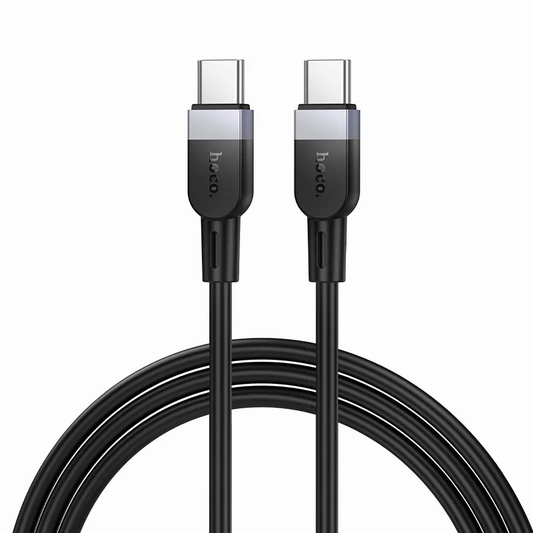 USB-C - USB-C HOCO X109 Data- ja Latauskaapeli, 60W, 1m, Musta