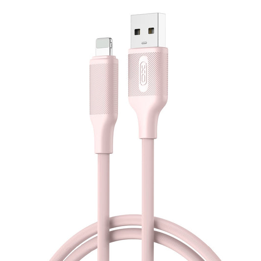 USB-A - Lightning XO Design NB265 Data- ja Latauskaapeli, 12W, 1m, Vaaleanpunainen