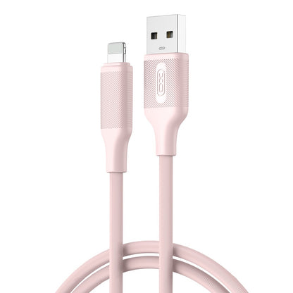 USB-A - Lightning XO Design NB265 Data- ja Latauskaapeli, 12W, 1m, Vaaleanpunainen