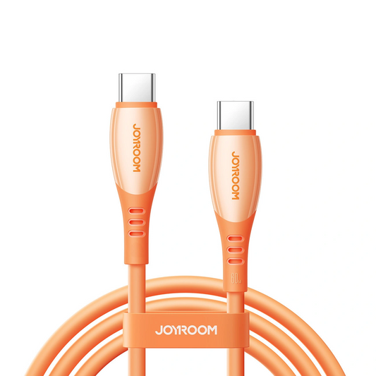 USB-C - USB-C -kaapeli ja lataus Joyroom S-A59 Vibrant, 60W, 1.2m, Oranssi