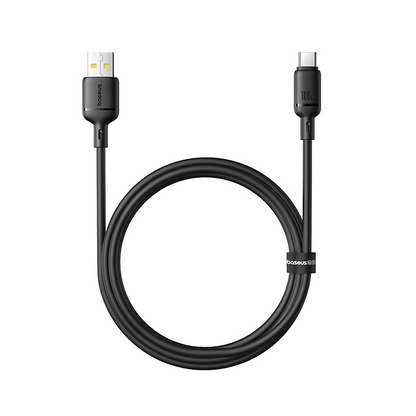 Baseus Silky USB-A - USB-C -data- ja latauskaapeli, 100W, 1m, Musta P10377703113-00