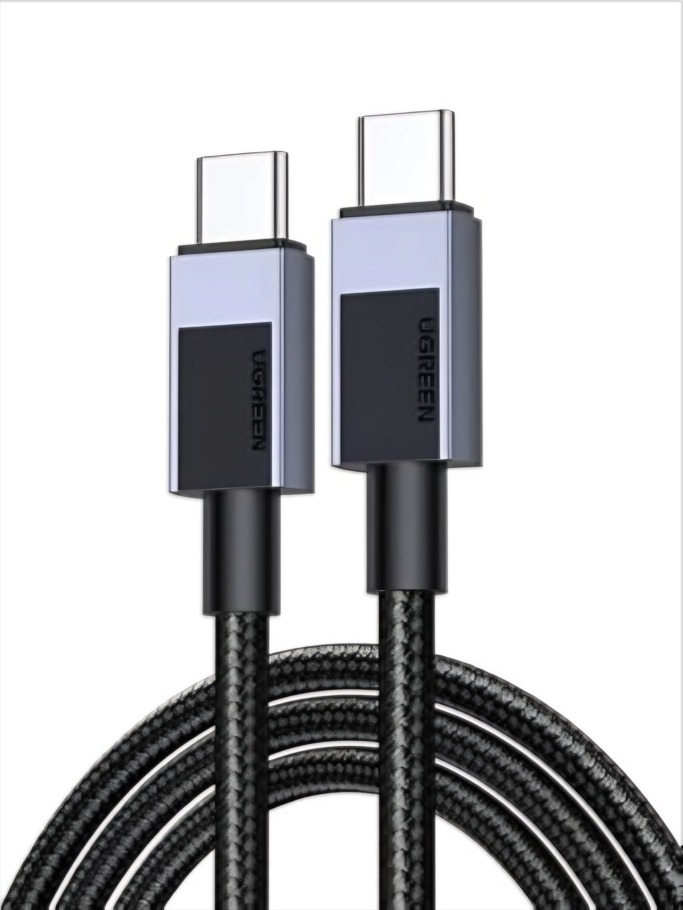 USB-C - USB-C UGREEN L512 Data- ja latauskaapeli, 100W, 2m, Harmaa