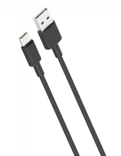 USB-A to USB-C Data and Charging Cable XO Design NB156, 18W, 1m, Black